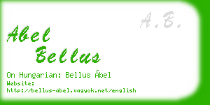 abel bellus business card