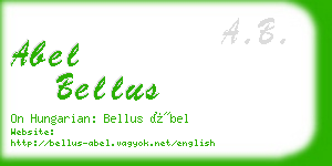 abel bellus business card